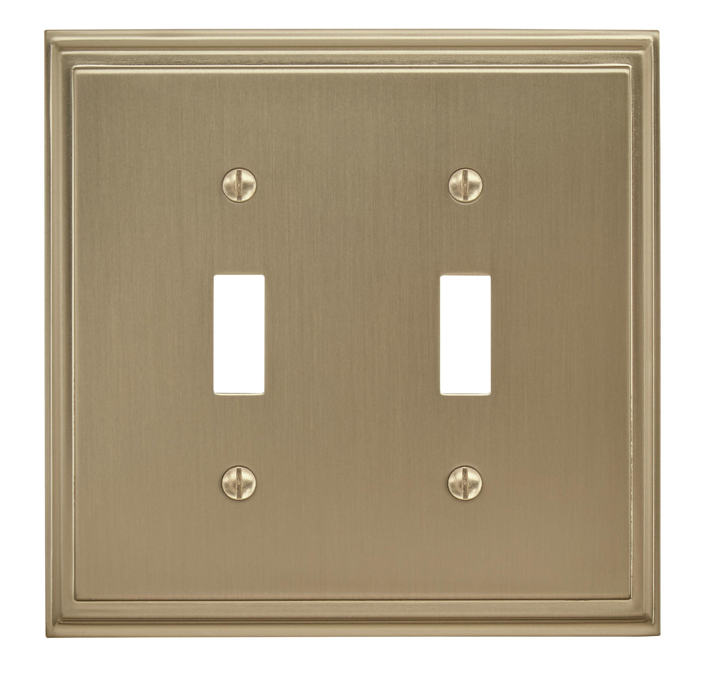 Amerock Mulholland Wall Plate - 2 Toggle - Golden Champagne