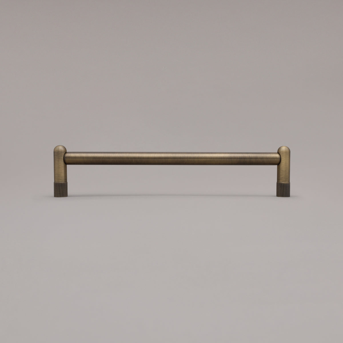 Hapny Knurled Cabinet Pull - 12 in (304.8mm) (Appliance Pull) - Aged Brass