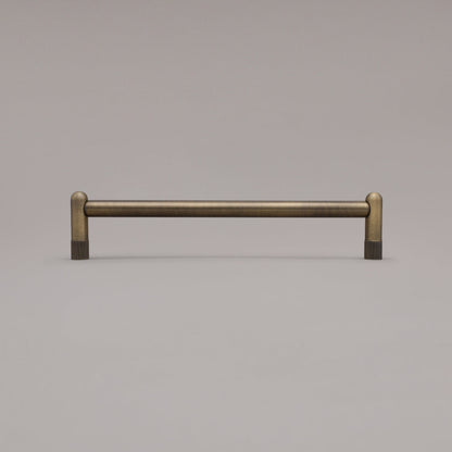 Hapny Knurled Cabinet Pull - 12 in (304.8mm) (Appliance Pull) - Aged Brass