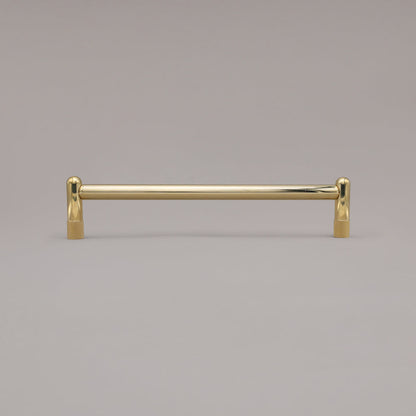 Hapny Knurled Cabinet Pull - 18 in (457.2mm) (Appliance Pull) - Unlacquered Polished Brass