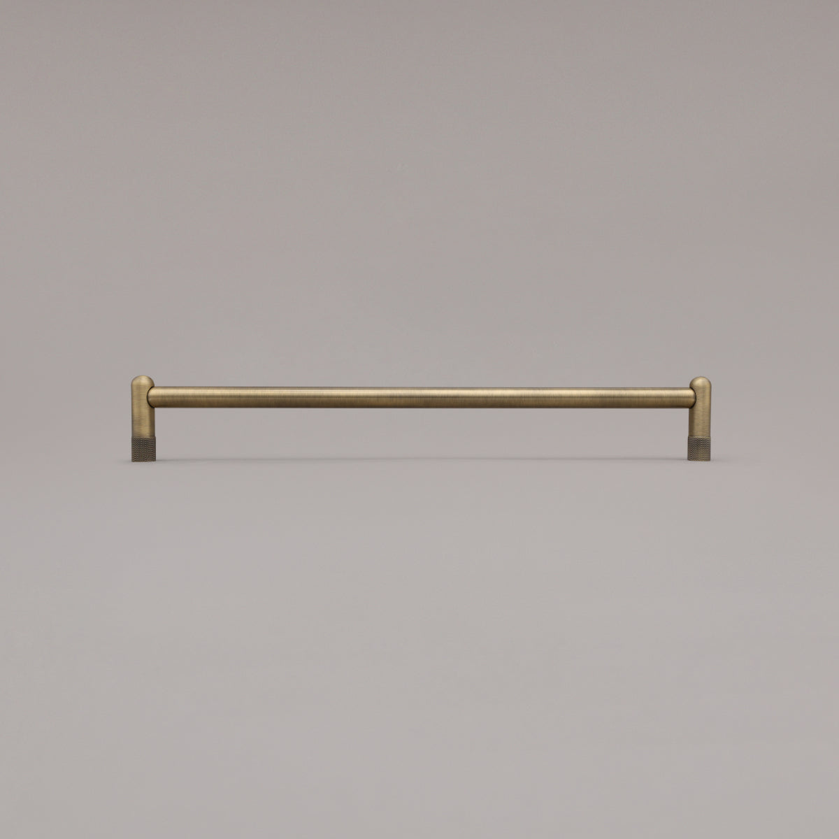 Hapny Knurled Cabinet Pull - 18 in (457.2mm) (Appliance Pull) - Aged Brass