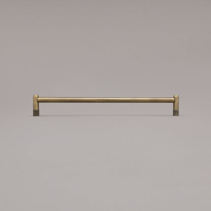 Hapny Knurled Cabinet Pull - 18 in (457.2mm) (Appliance Pull) - Aged Brass