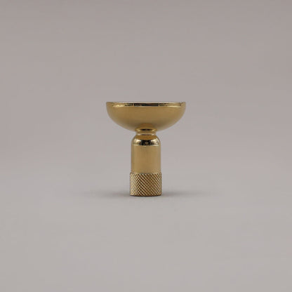 Hapny Knurled Cabinet Knob - Unlacquered Polished Brass