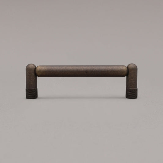Hapny Knurled Cabinet Pull - 4 in (101.6mm) - Antique English