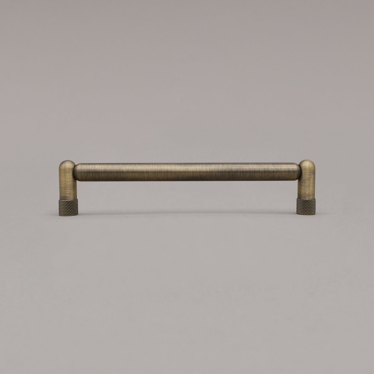 Hapny Knurled Cabinet Pull - 6 in (152.4mm) - Aged Brass