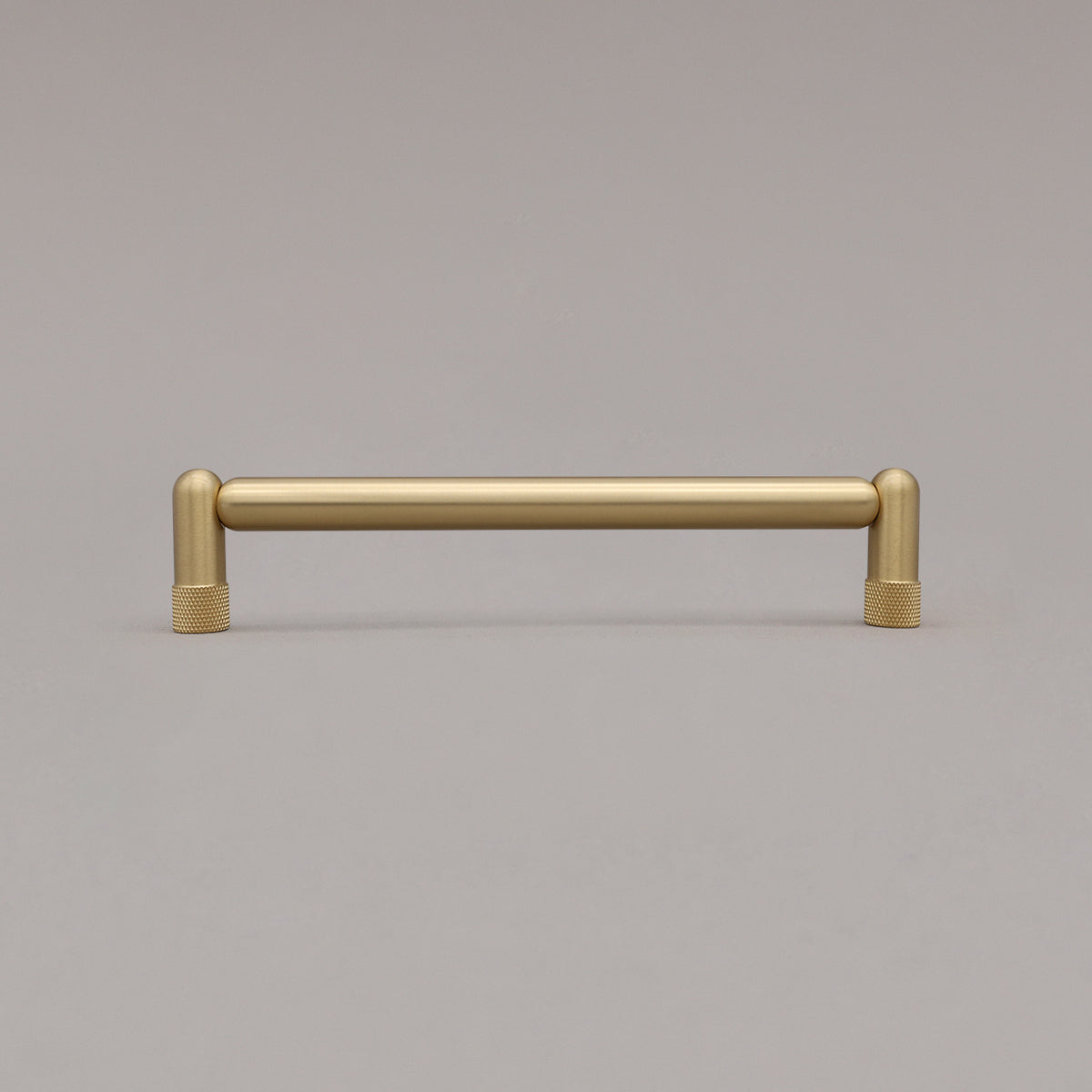Hapny Knurled Cabinet Pull - 6 in (152.4mm) - Unlacquered Polished Brass