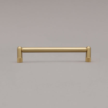 Hapny Knurled Cabinet Pull - 6 in (152.4mm) - Unlacquered Polished Brass