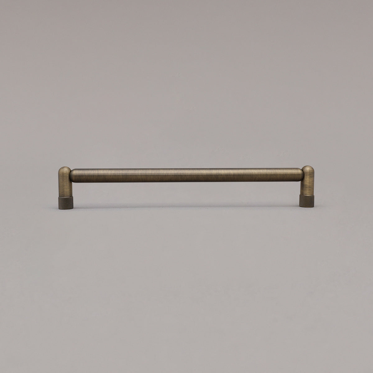 Hapny Knurled Cabinet Pull - 8 in (203.2mm) - Aged Brass