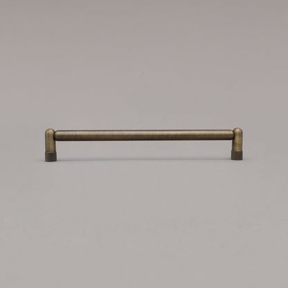 Hapny Knurled Cabinet Pull - 8 in (203.2mm) - Aged Brass