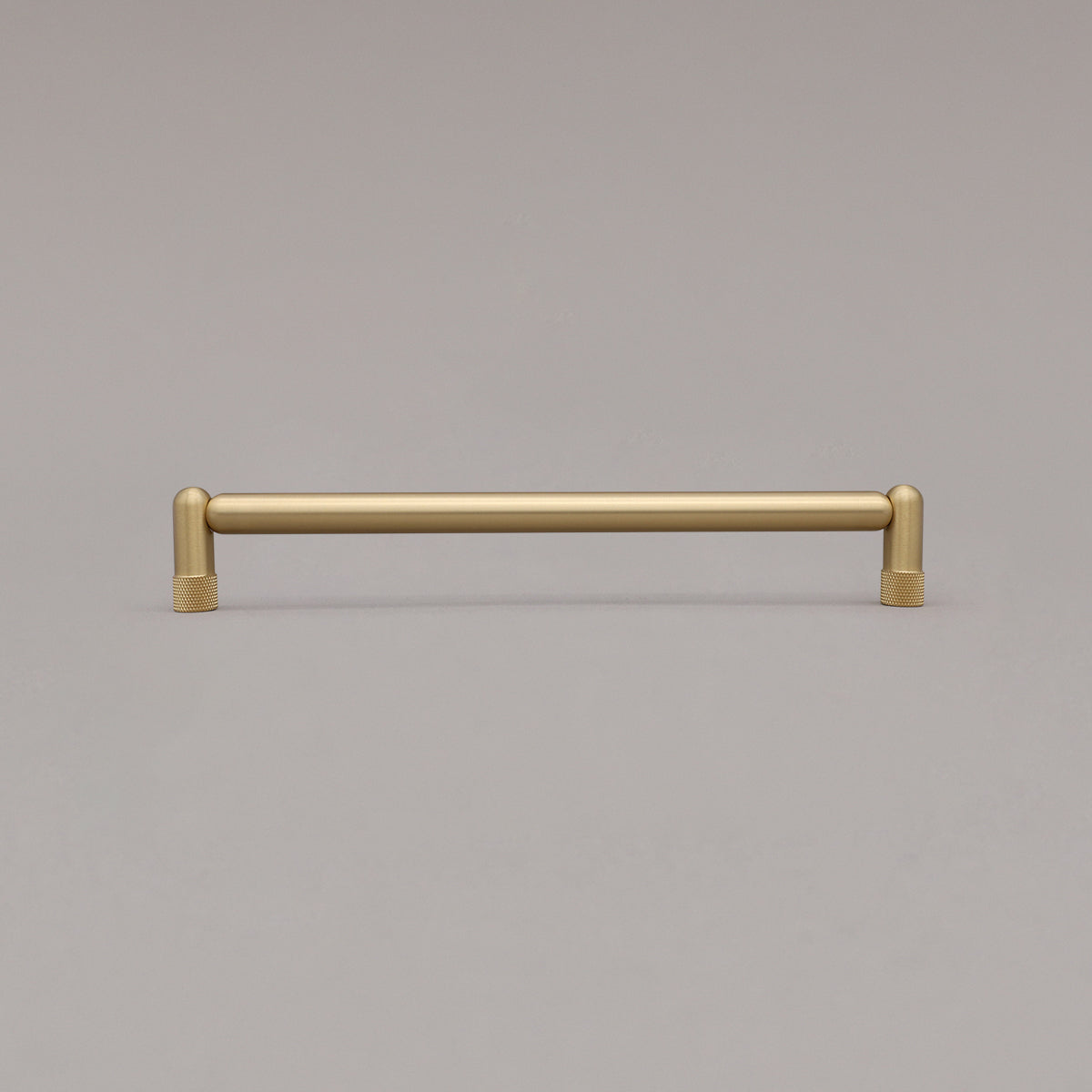 Hapny Knurled Cabinet Pull - 8 in (203.2mm) - Unlacquered Polished Brass