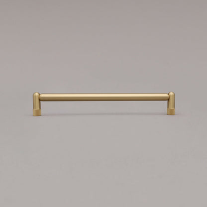 Hapny Knurled Cabinet Pull - 8 in (203.2mm) - Unlacquered Polished Brass