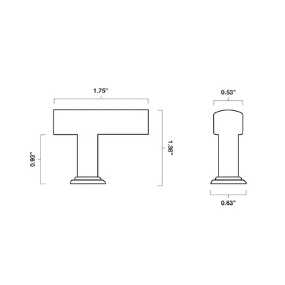 Technical drawing for Mod T-Knob.