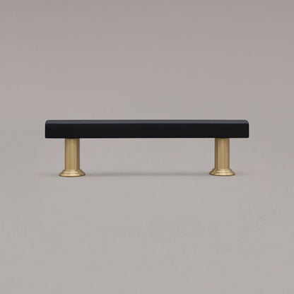 Hapny Mod Cabinet Pull - 96mm (3-3/4 in) - Matte Black / Satin Brass