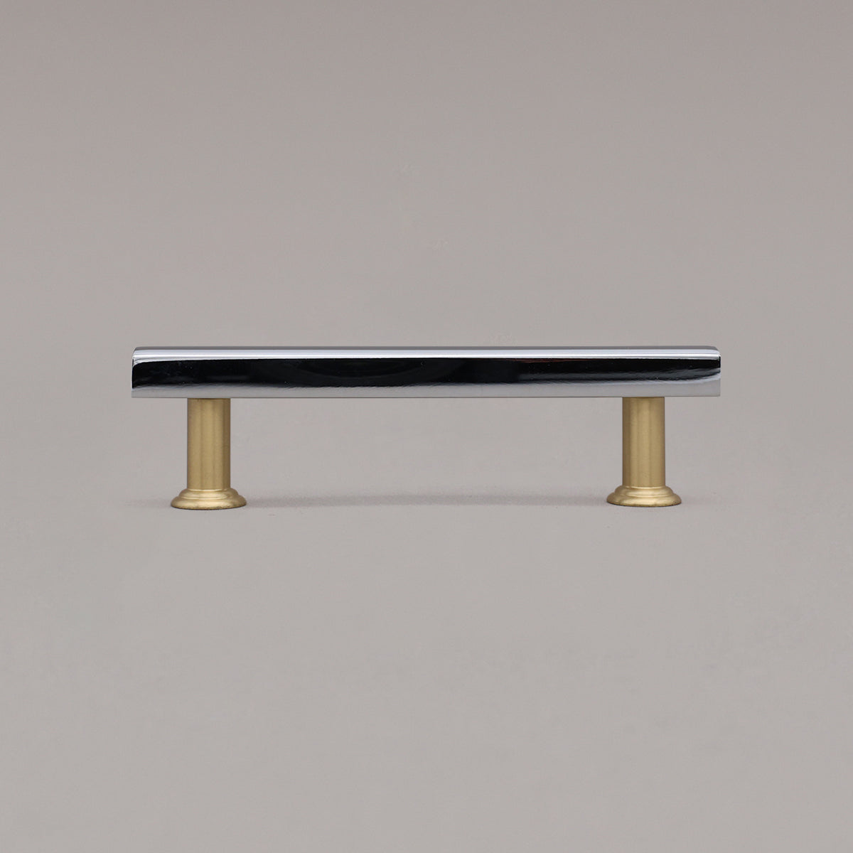 Hapny Mod Cabinet Pull - 96mm (3-3/4 in) - Polished Chrome / Satin Brass
