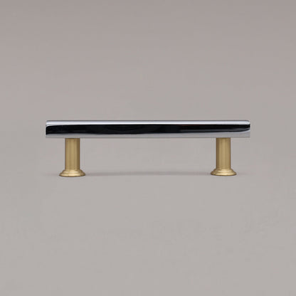 Hapny Mod Cabinet Pull - 96mm (3-3/4 in) - Polished Chrome / Satin Brass