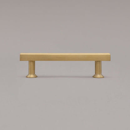 Hapny Mod Cabinet Pull - 96mm (3-3/4 in) - Unlacquered Satin Brass