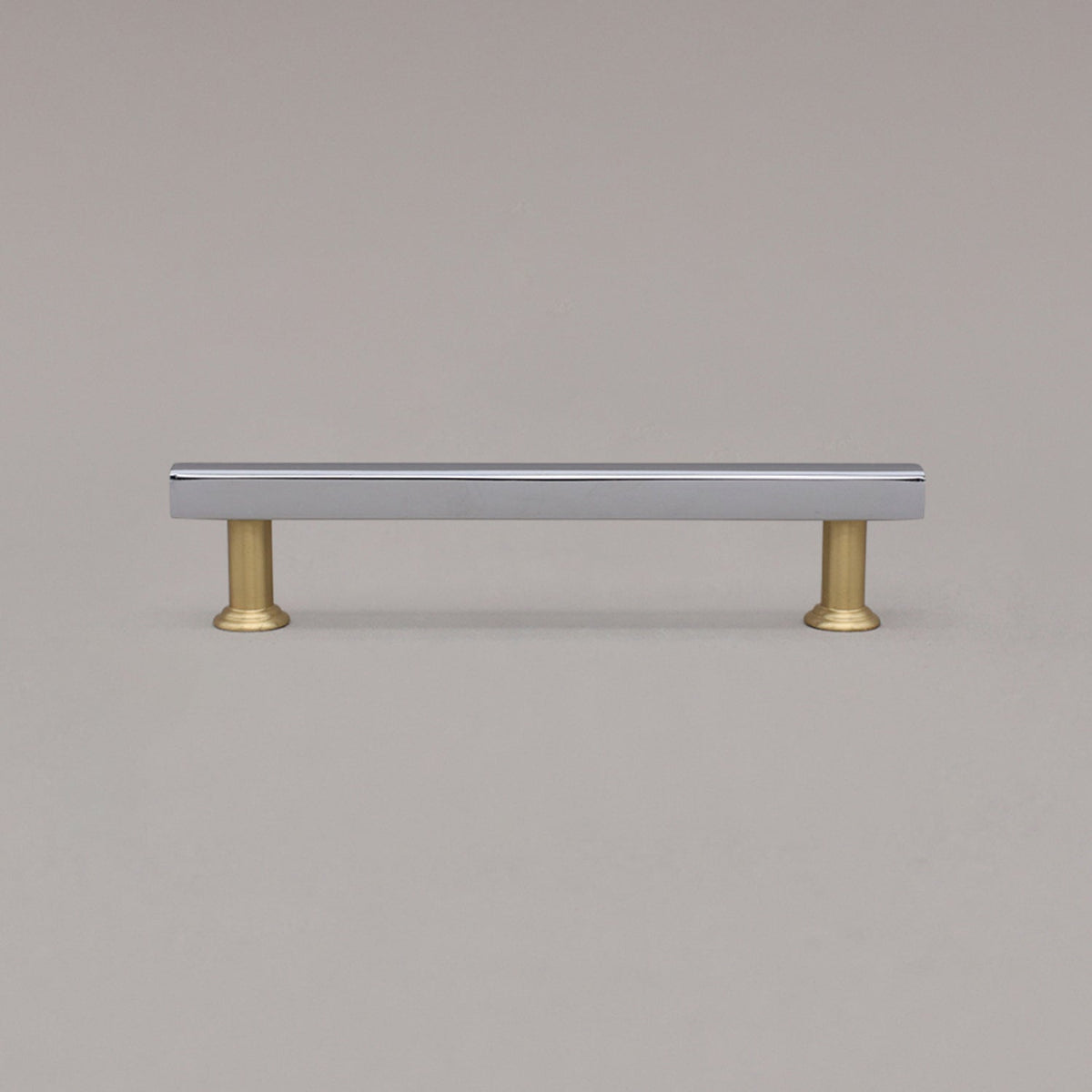 Hapny Mod Cabinet Pull - 5 in (127mm) - Polished Chrome / Satin Brass