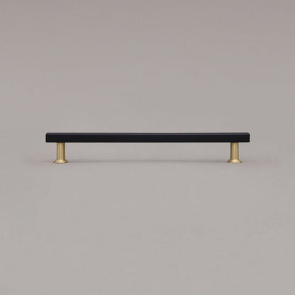 Hapny Mod Cabinet Pull - 8 in (203.2mm) - Matte Black / Satin Brass