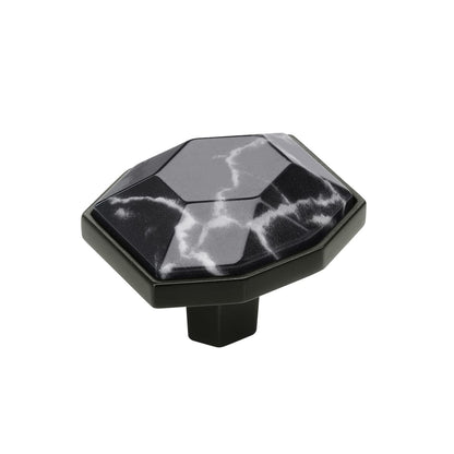 Amerock Carrione Cabinet Knob - Marble Black/Black Bronze