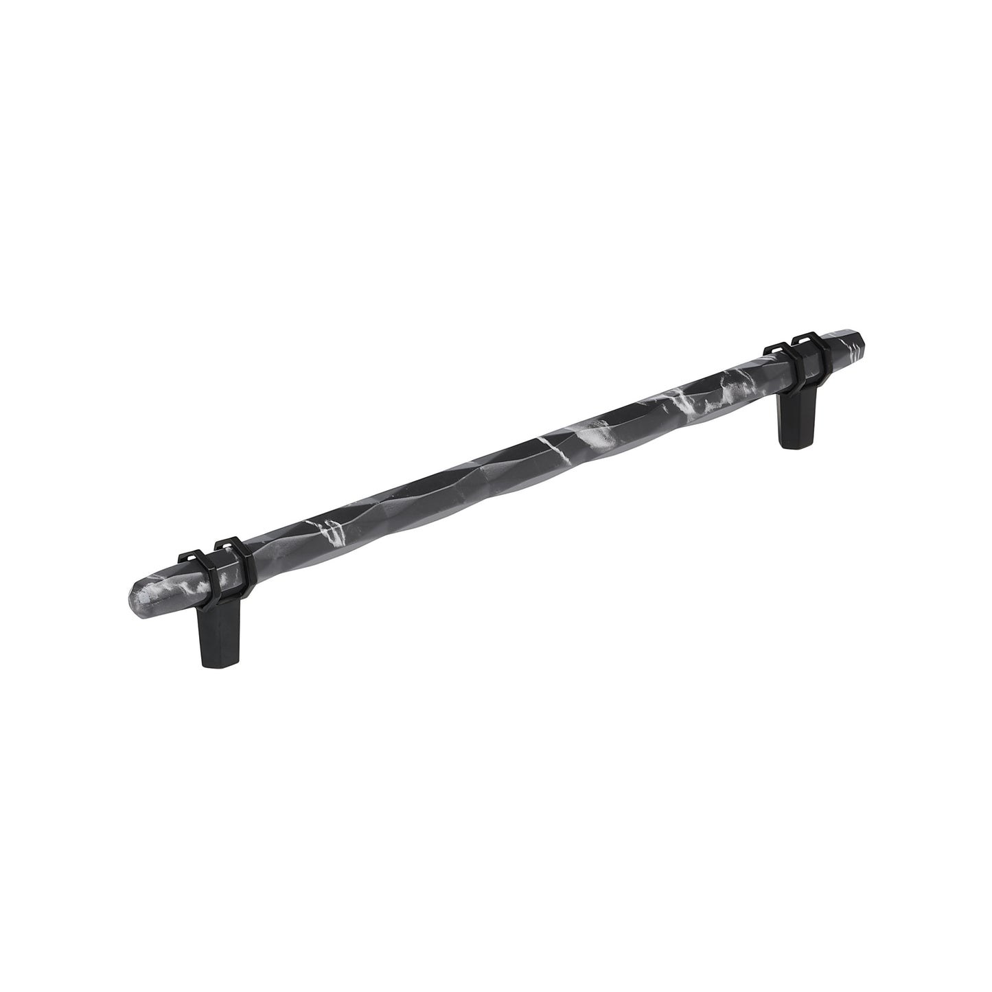 Amerock Carrione Pull - 10-1/16 inch (256mm) CTC - Marble Black/Black Bronze