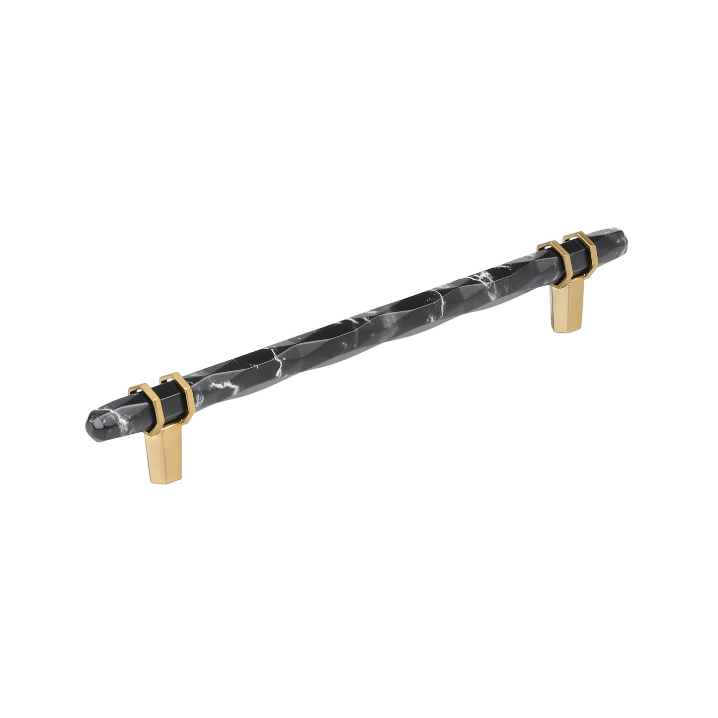 Amerock Carrione Pull - 8 inch (203mm) CTC - Marble Black/Champagne Bronze