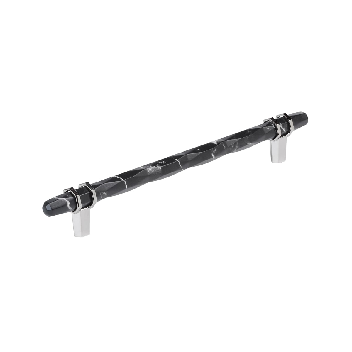 Amerock Carrione Cabinet Pull - Marble Black/Polished Chrome