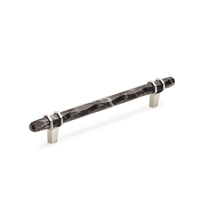 Amerock Carrione Cabinet Pull - Marble Black/Polished Nickel