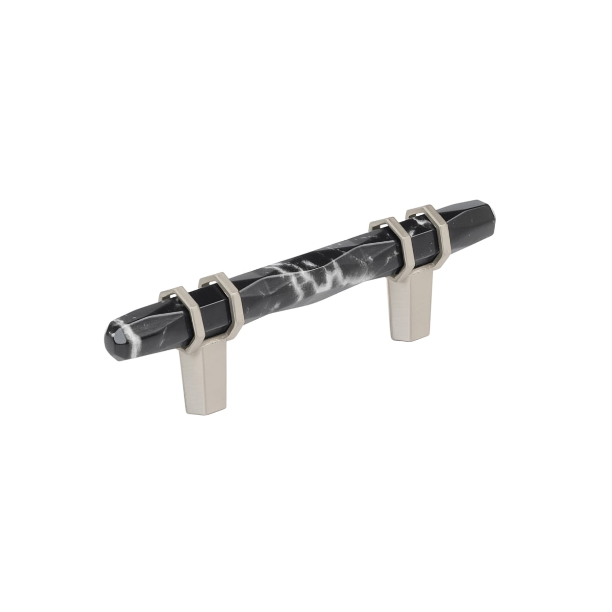 Amerock Carrione Cabinet Pull - Marble Black/Satin Nickel