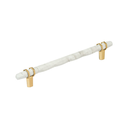 Amerock Carrione Cabinet Pull - Marble White/Champagne Bronze