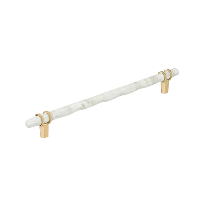 Amerock Carrione Cabinet Pull - Marble White/Champagne Bronze