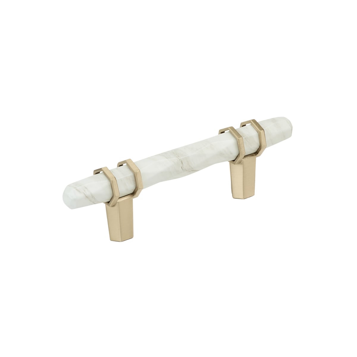 Amerock Carrione Cabinet Pull - Marble White/Golden Champagne
