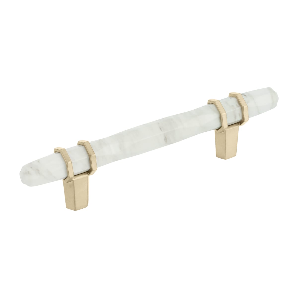 Amerock Carrione Cabinet Pull - Marble White/Golden Champagne