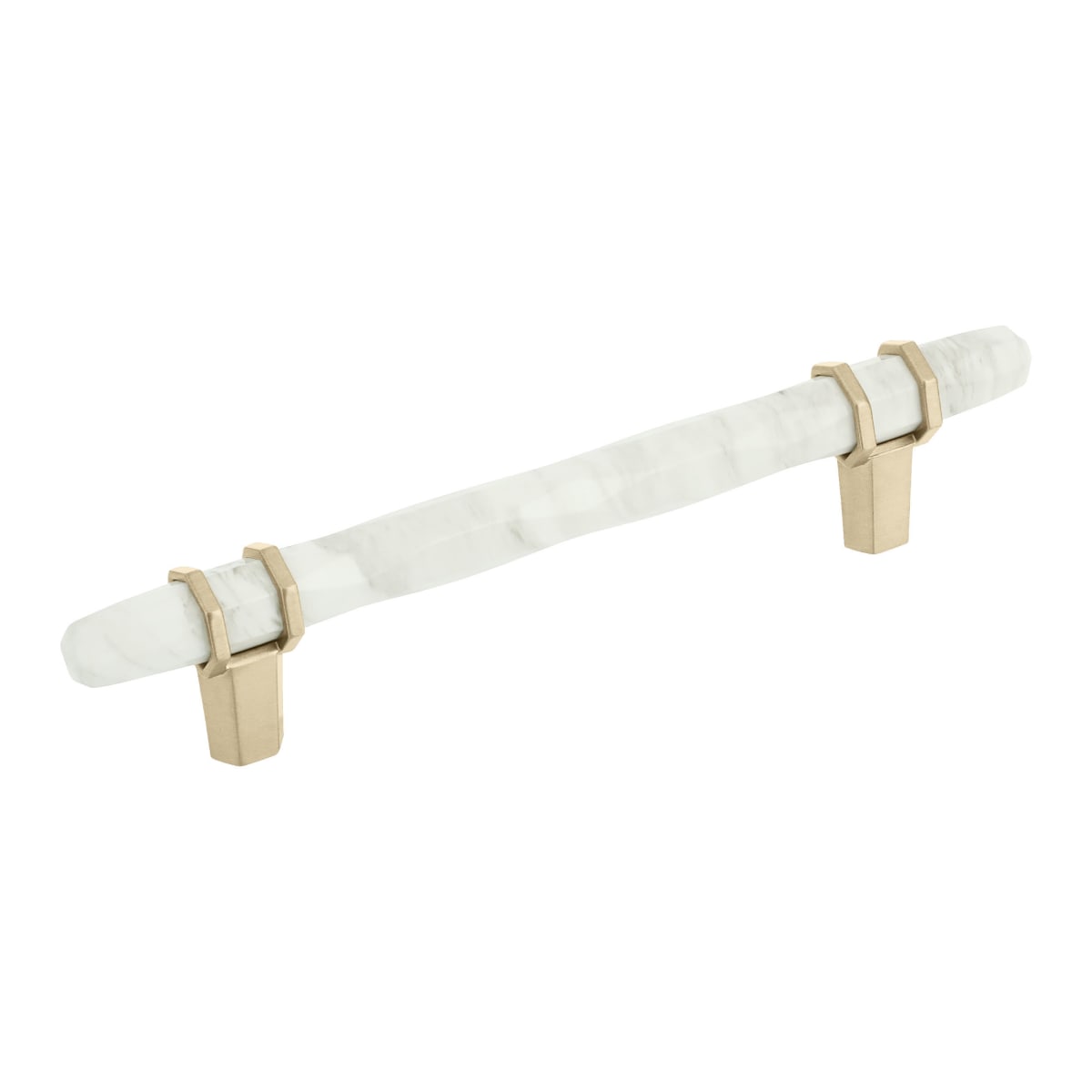 Amerock Carrione Cabinet Pull - Marble White/Golden Champagne