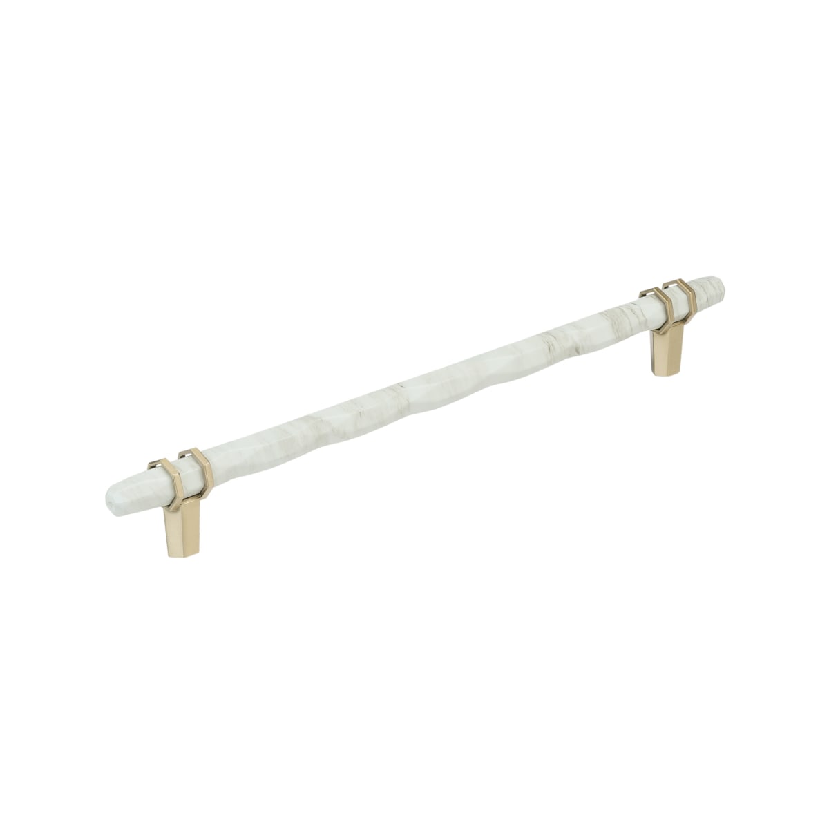 Amerock Carrione Cabinet Pull - Marble White/Golden Champagne