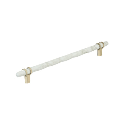Amerock Carrione Cabinet Pull - Marble White/Golden Champagne
