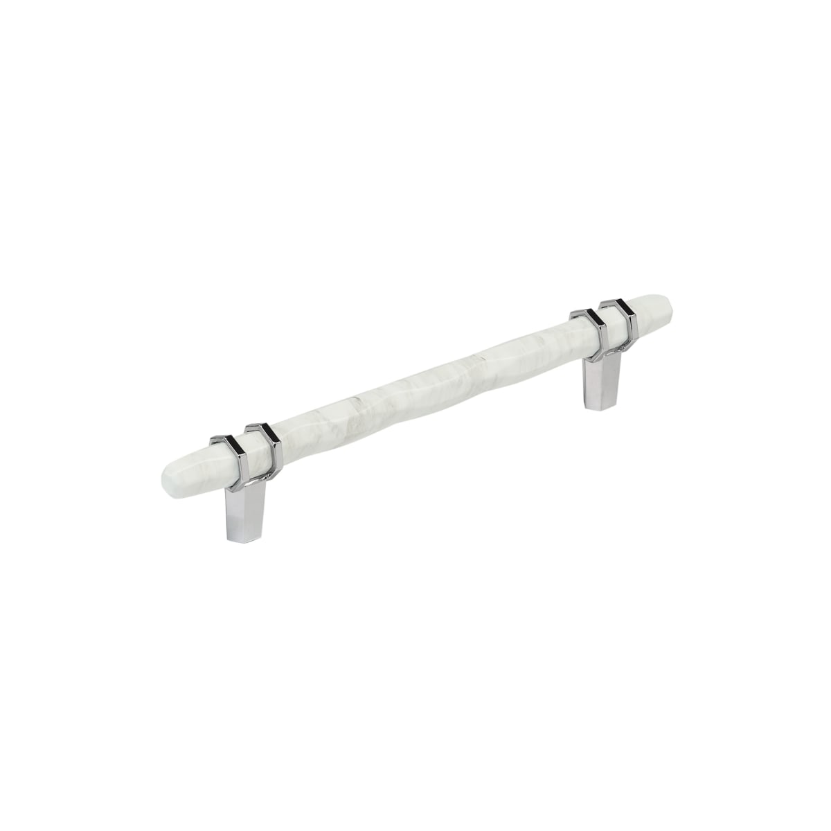 Amerock Carrione Cabinet Pull - Marble White/Polished Chrome