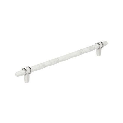 Amerock Carrione Cabinet Pull - Marble White/Polished Chrome