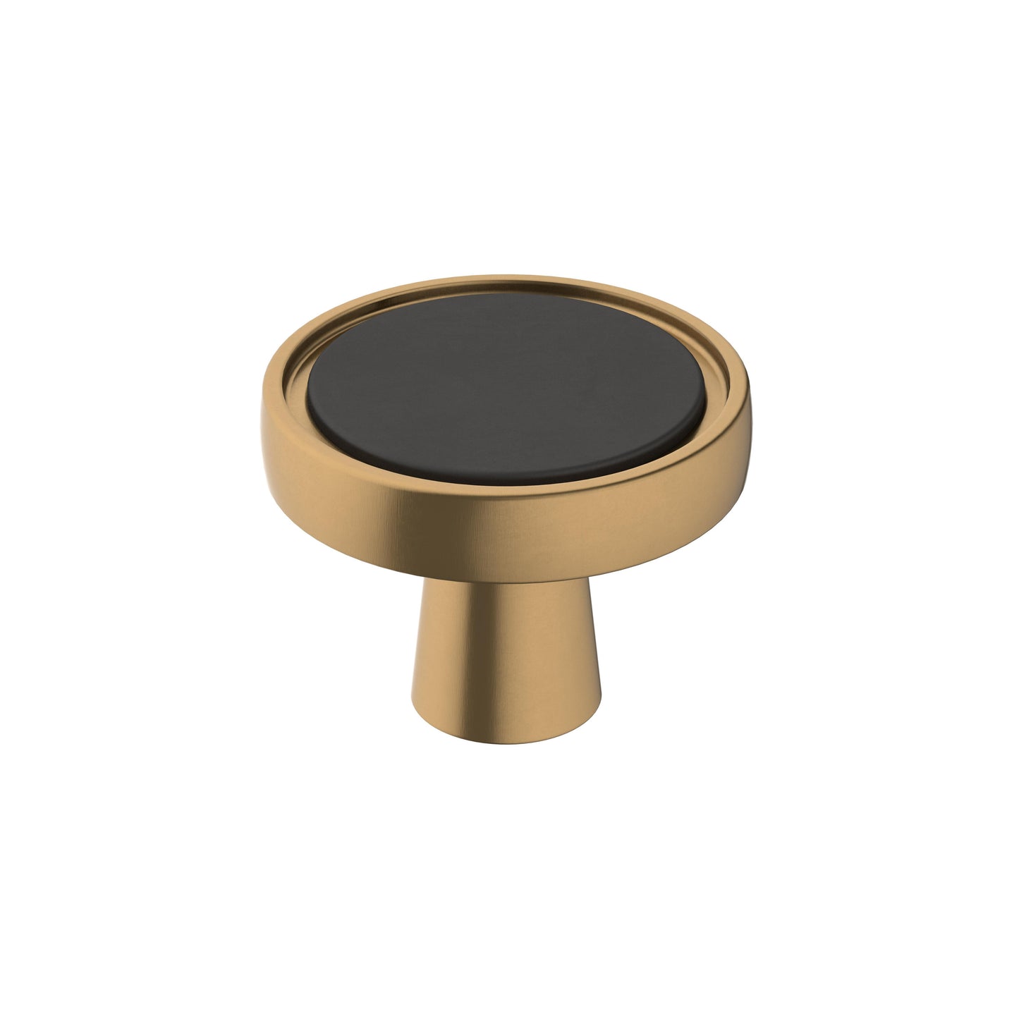Amerock Mergence Knob - 1-3/8 inch (35mm) Diameter - Matte Black/Champagne Bronze