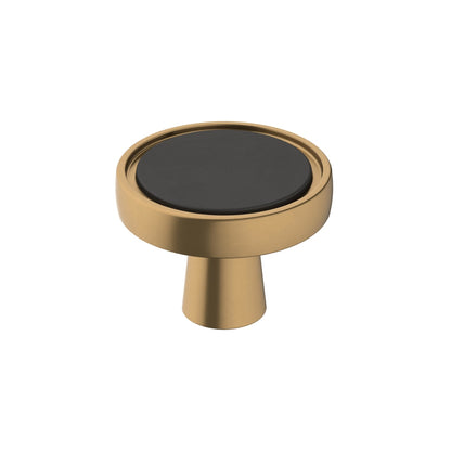 Amerock Mergence Cabinet Knob - Matte Black/Champagne Bronze