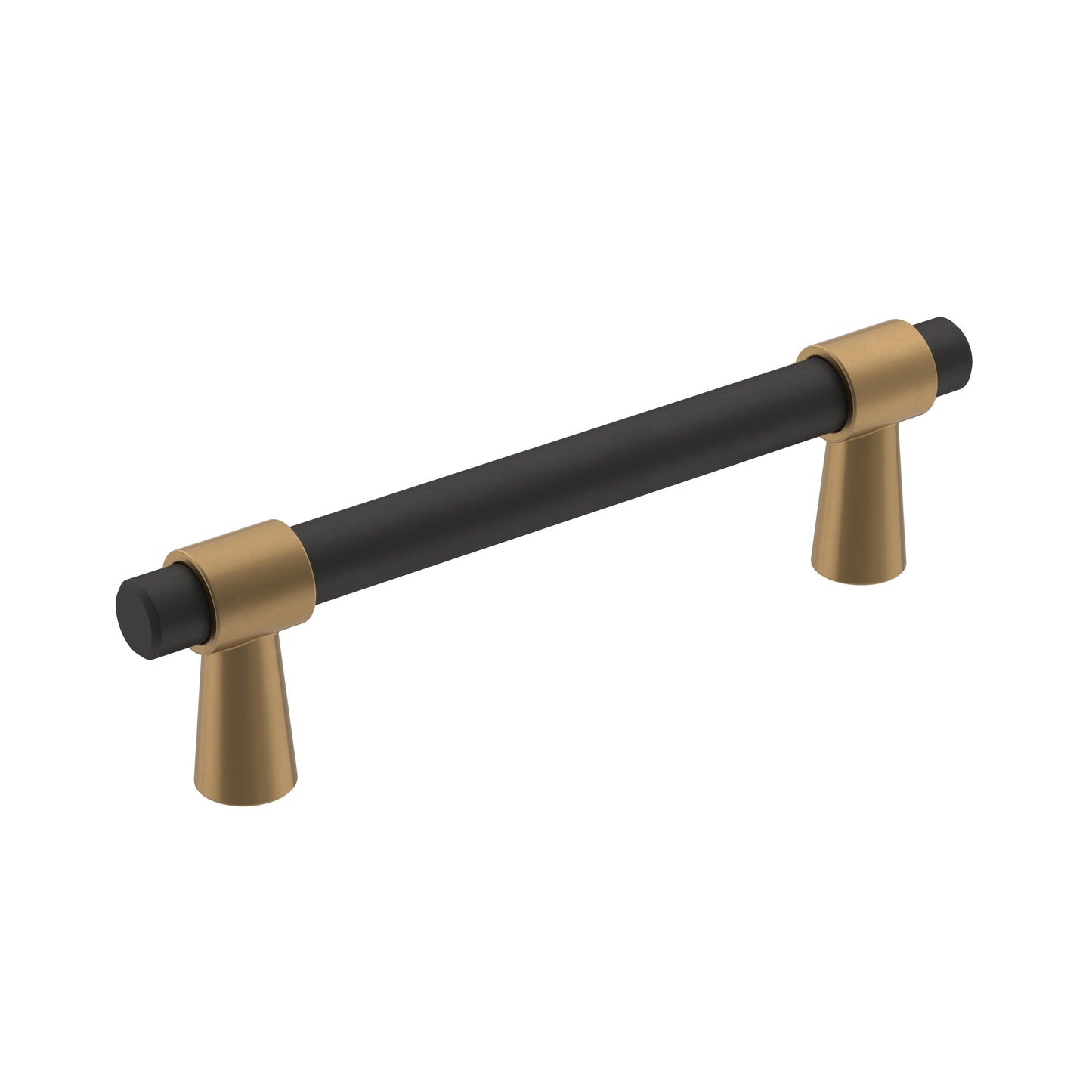 Amerock Mergence Pull - 3-3/4 inch (96mm) CTC - Matte Black/Champagne Bronze