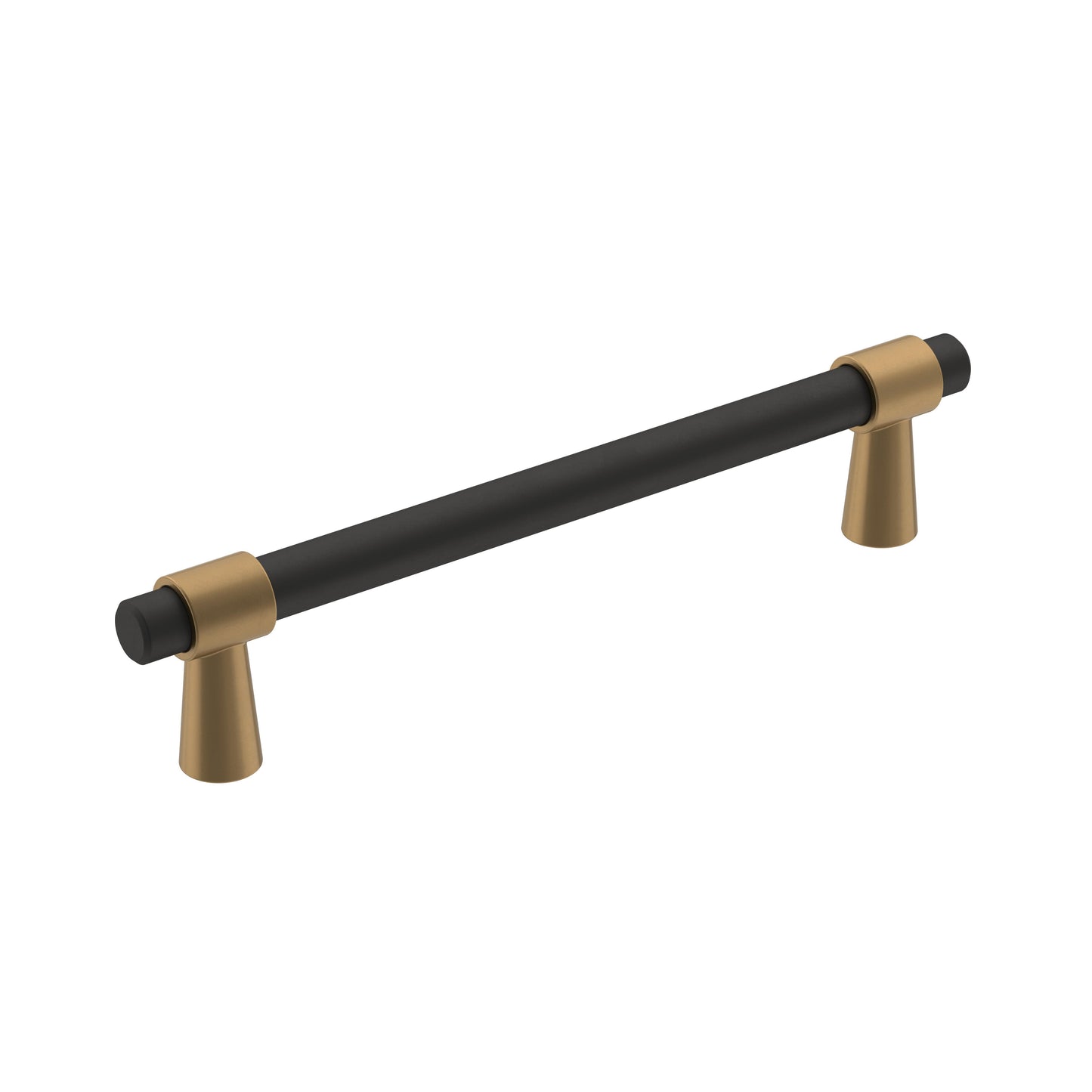 Amerock Mergence Pull - 5-1/16 inch (128mm) CTC - Matte Black/Champagne Bronze
