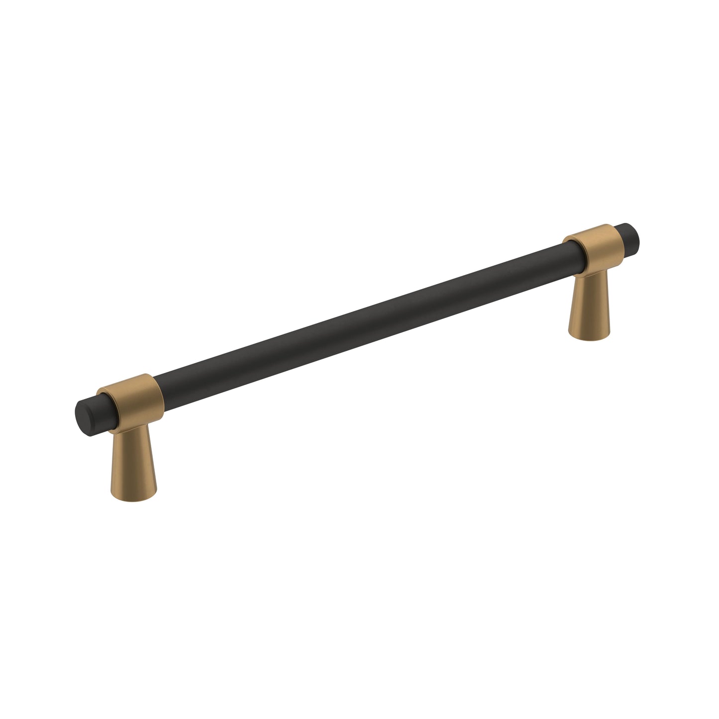 Amerock Mergence Pull - 6-5/16 inch (160mm) CTC - Matte Black/Champagne Bronze
