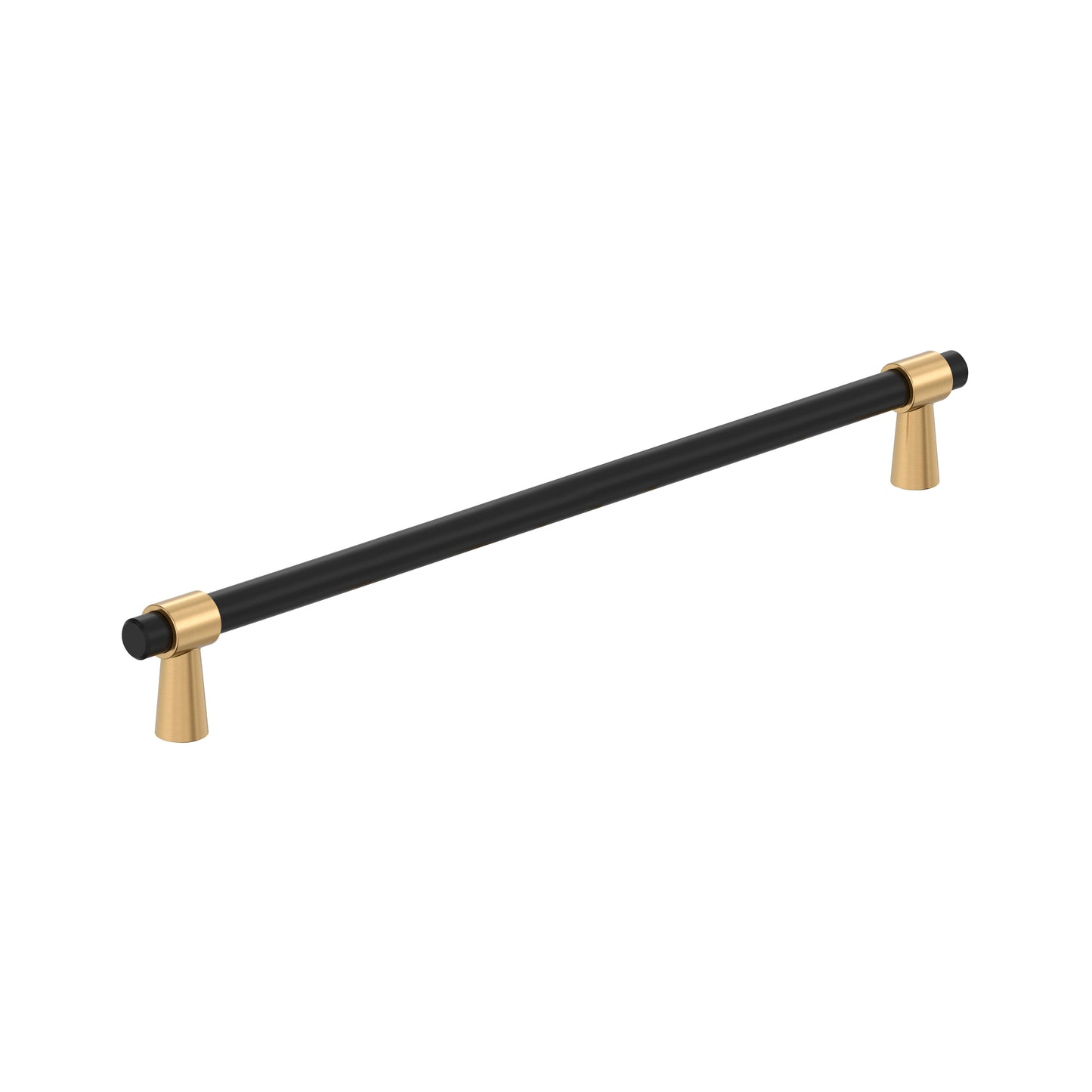 Amerock Mergence Pull - 8-13/16 inch (224mm) CTC - Matte Black/Champagne Bronze