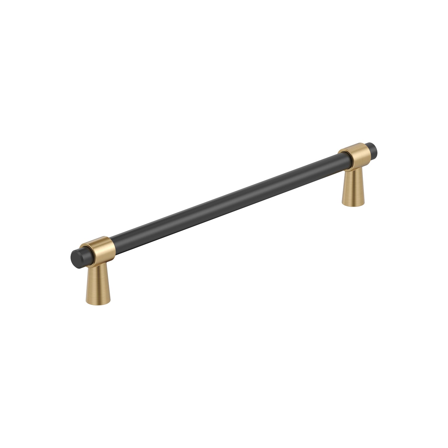 Amerock Mergence Pull - 7-9/16 inch (192mm) CTC - Matte Black/Champagne Bronze