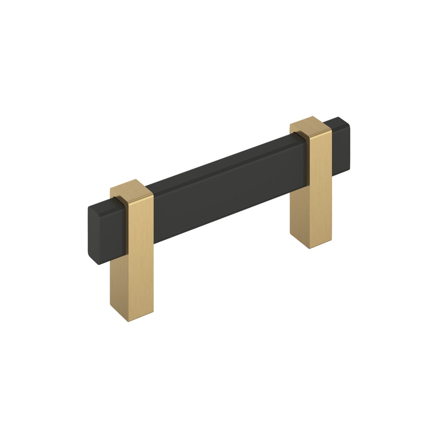 Amerock Mulino Pull - 3 inch (76mm) CTC - Matte Black/Champagne Bronze