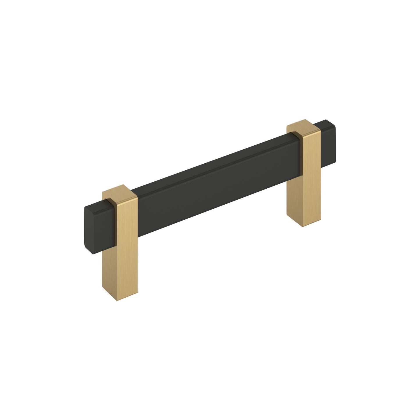 Amerock Mulino Pull - 3-3/4 inch (96mm) CTC - Matte Black/Champagne Bronze