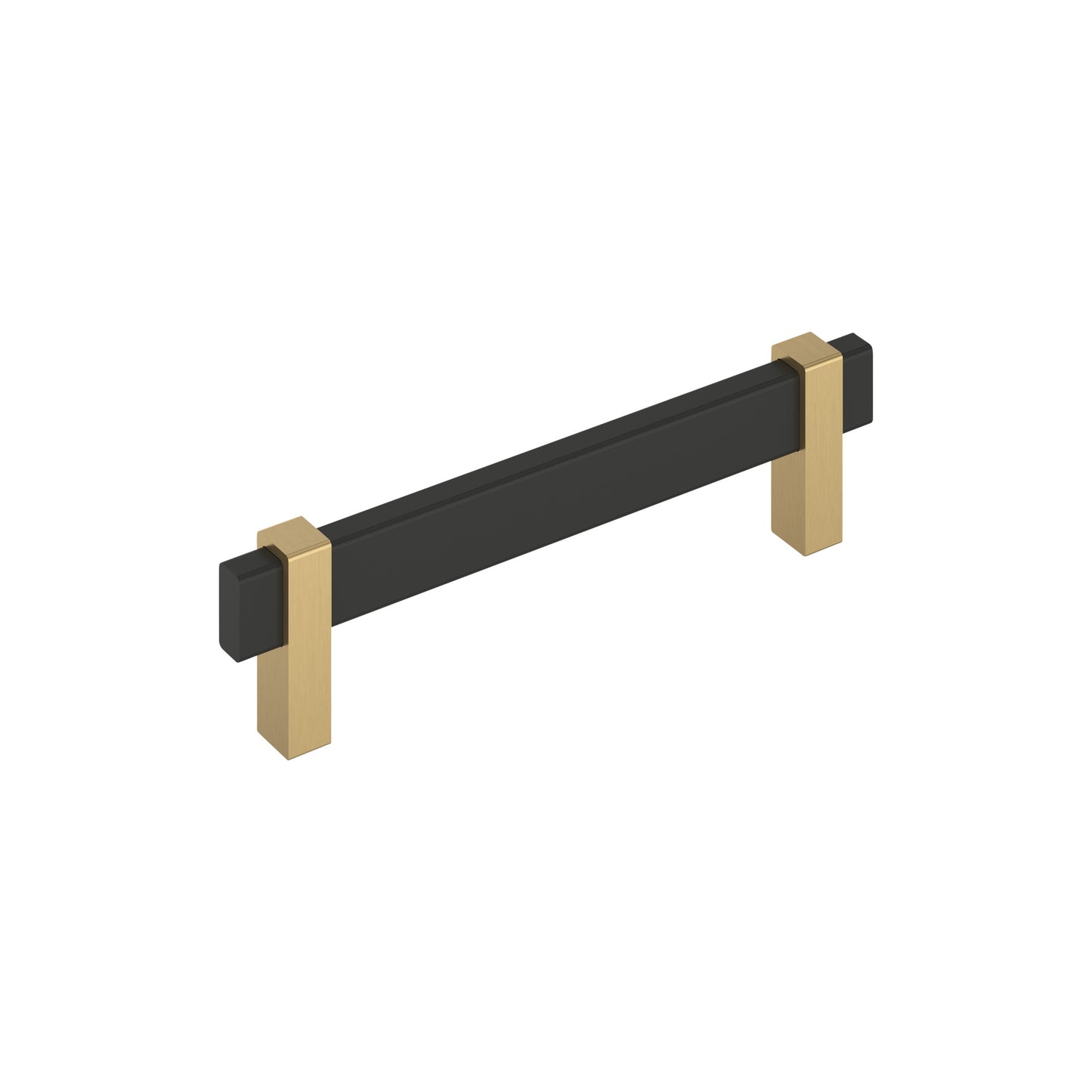 Amerock Mulino Pull - 5-1/16 inch (128mm) CTC - Matte Black/Champagne Bronze