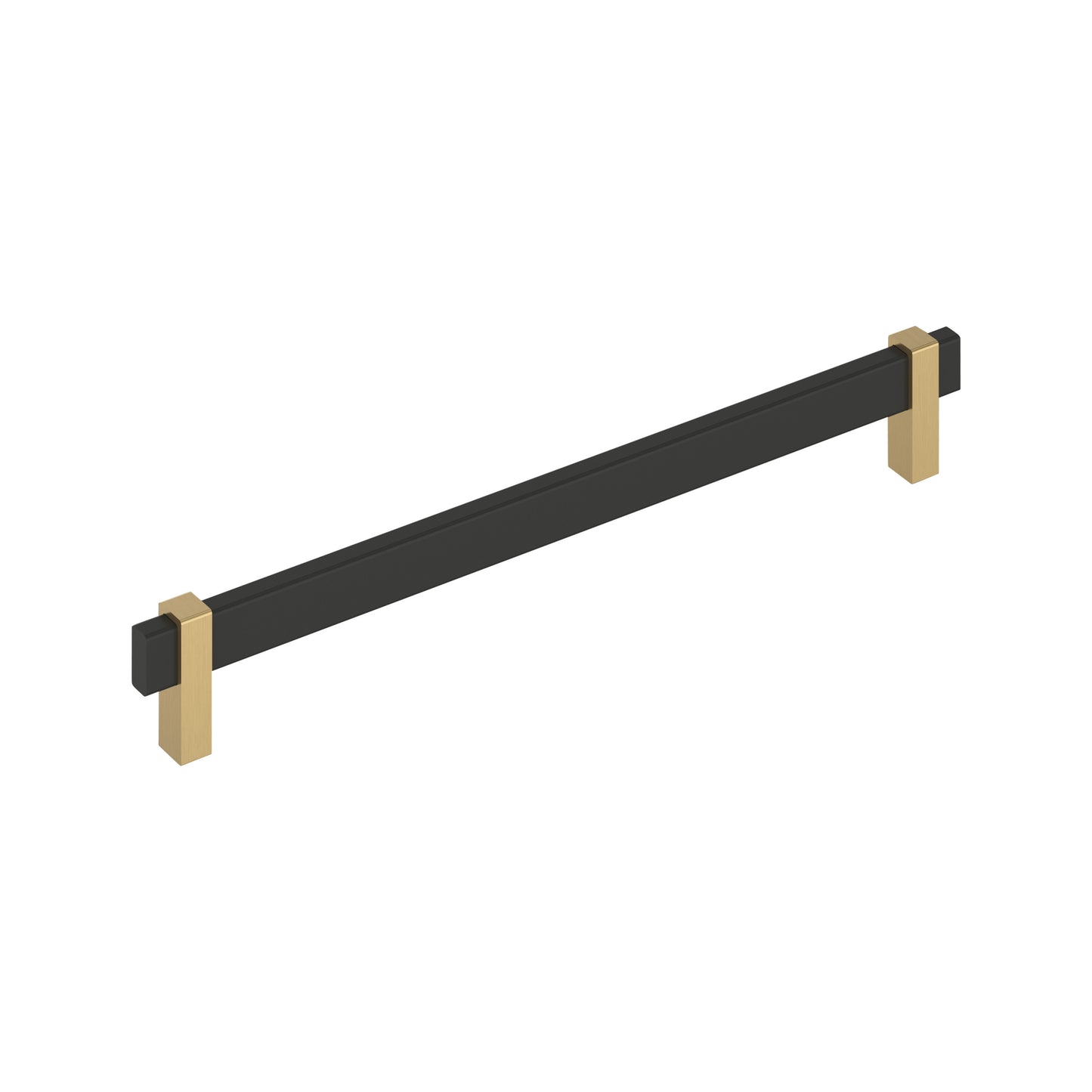 Amerock Mulino Pull - 10-1/16 inch (256mm) CTC - Matte Black/Champagne Bronze