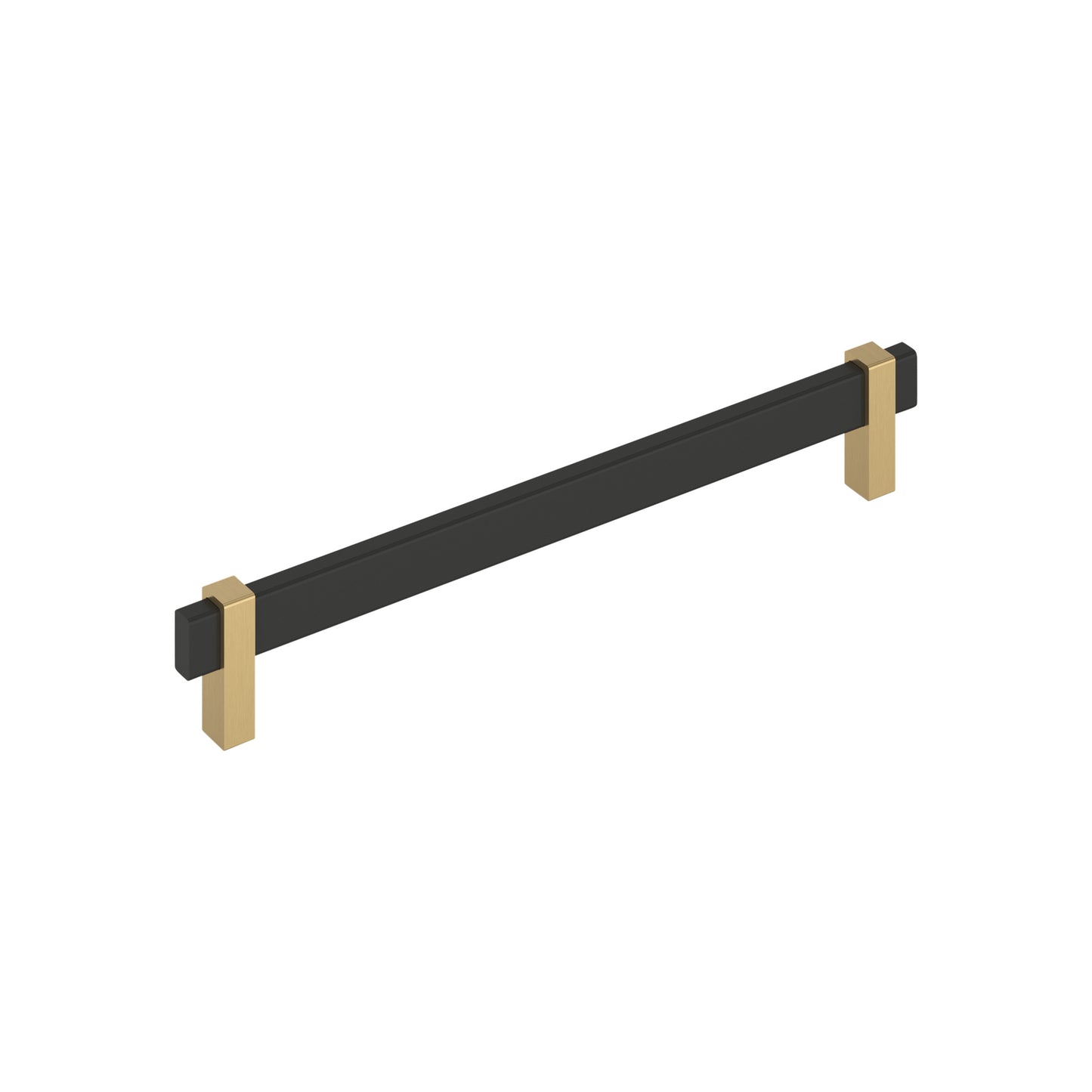 Amerock Mulino Pull - 8-13/16 inch (224mm) CTC - Matte Black/Champagne Bronze