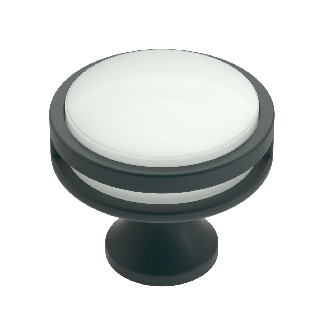 Amerock Oberon Cabinet Knob - Matte Black/Frosted Acrylic